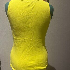 Yellow Ribbed Tank Top